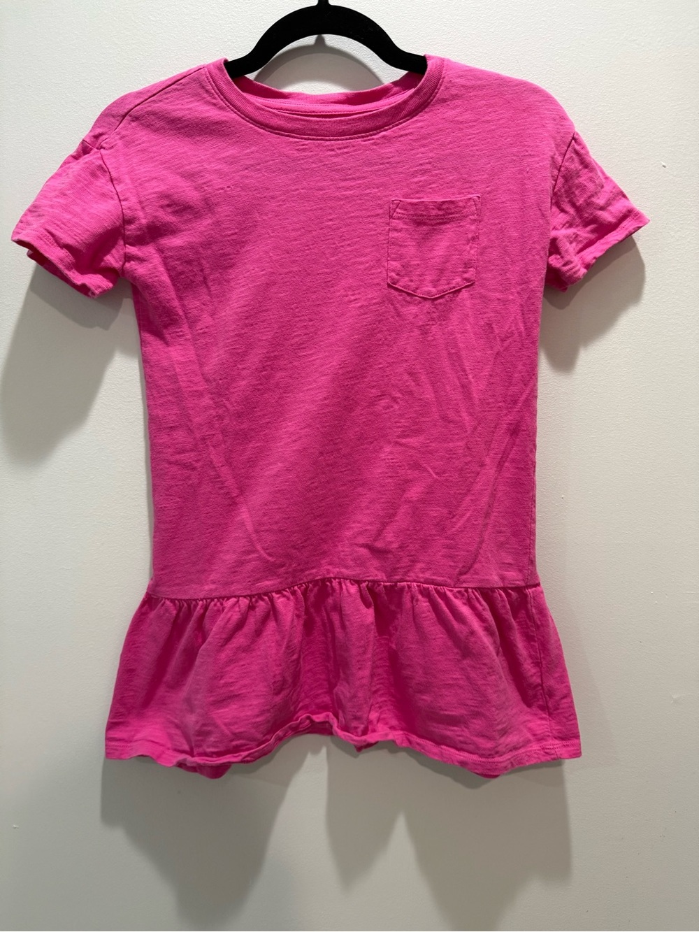 GAP Kids Girls' M (7/8) Pink Ruffle Shirt Dress
